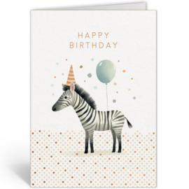 Ohh Deer wenskaart happy Birthday zebra