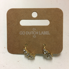 Go Dutch Label oorbellen | hangers steentjes goud.