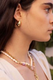 My Jewellery oorbellen | druppel hoekig goud