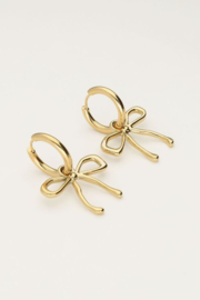 My Jewellery oorbellen met grote strik goud