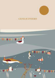 wenskaart Saskia Rasink | gefeliciteerd