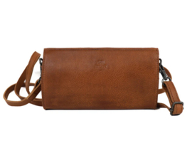 Bear Design Clutch/enveloptasje 'Pascalle' cognac