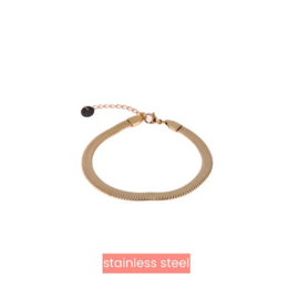 Go Dutch Label Flat Link armband - 14K