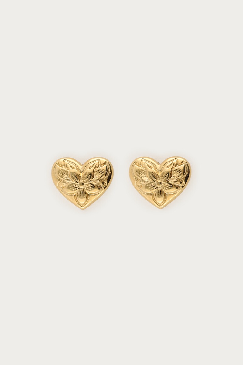 My Jewellery Botanical studs bloemen hart groot