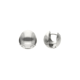 camps & camps oorbellen Huggy Hoop zilver