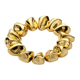 biba armband chunky nuggets metaal goud