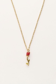 My Jewellery Vintage ketting met gekleurde roos goud