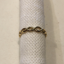 My Jewellery ring | verstelbare ring open ovaal goud.