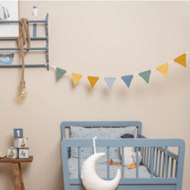Little Dutch slinger met vlaggetjes blauw