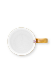 Pip studio mug large with ear chique stipes yellow 350 ml