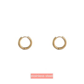 Go Dutch Label oorbellen Hoop 10mm - 14K