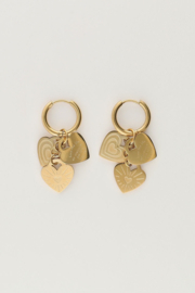 My Jewellery oorbellen | candy couture hartjes goud