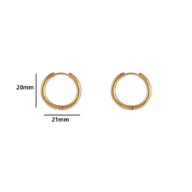 Go Dutch Label oorbellen | hoop 2,5 x 16mm goud