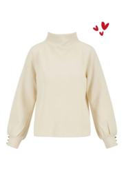 Zusss top met structuur creme
