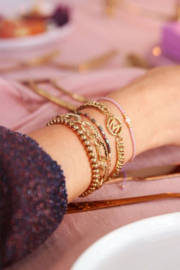 My Jewellery armband | stretch armband stalen kralen goud