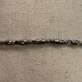 My jewellery stretch armband met kralen zilver