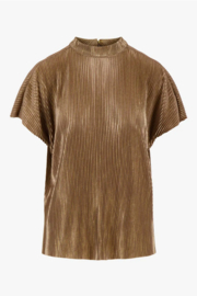 zusss plissé turtle top champagne goud