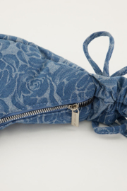 My Jewellery blauwe denim crossbody tas met ruffles