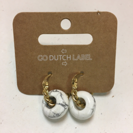 Go Dutch Label oorbellen | hangers gedraaid goud.