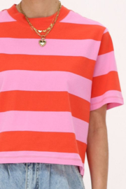 My Jewellery Roze-rood gestreept T-shirt