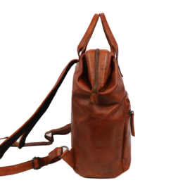 Bear Design rugzak met beugelsluiting 'Jurian' cognac