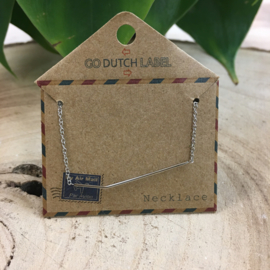 Go Dutch Label ketting | staafje zilver.