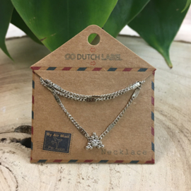 Go Dutch Label ketting | diamantje zilver.