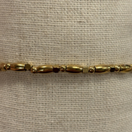 My jewellery stretch armband met kralen goud