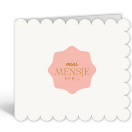 Studio Mie wenskaart geschulpt mini mensje erbij