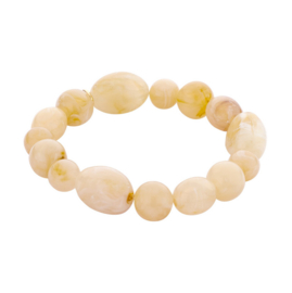 biba armband chunky kralen uni resin beige