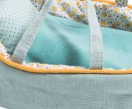 Moulin Roty poppen reiswieg | famille mirabelle klein blauw