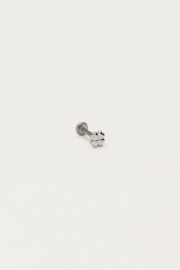 My jewellery Iconic oor piercing met klaver zilver