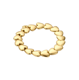 biba armband hartjes metaal goud