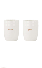 Zusss koffiemok set van 2 mama & papa