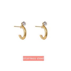 Go Dutch Label Oorbel Diamond Hoop - 14K