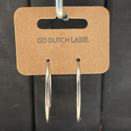 Go Dutch Label oorbellen | rond middel zilver.