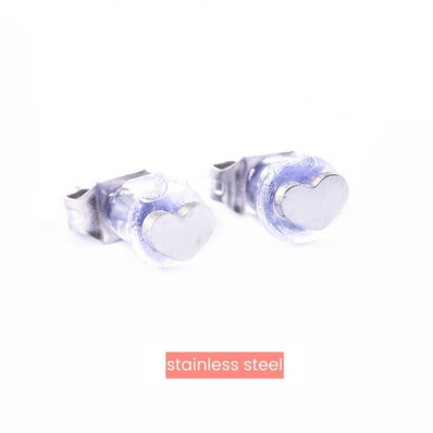 Go Dutch Label klein hartje stud zilver
