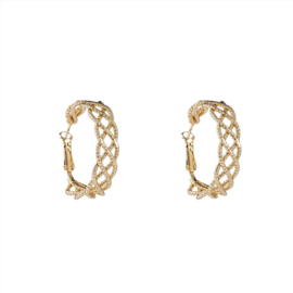 Go Dutch Label oorbellen entangled hoop - 14k