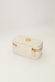 My jewellery Beige linnen look sieraden etui mini