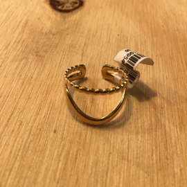 My Jewellery ring | verstelbare ring V goud.