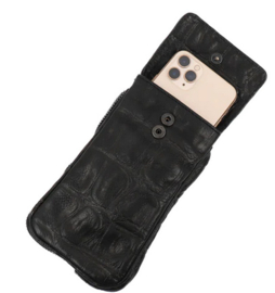 Bear Design telefoontasje 'Ahana' | zwart croco