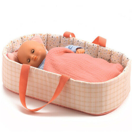 Djeco poppenreiswieg pomea | roze 36cm