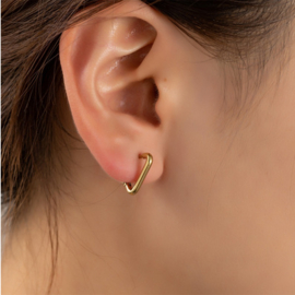 Go Dutch Label oorbellen | tiangle ring small goud