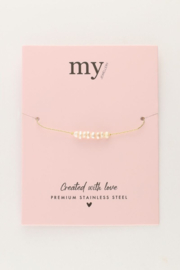 My Jewellery armband met meerdere parels goud
