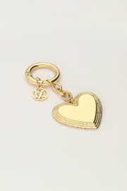 My Jewellery Goudkleurige bag charm met hartje