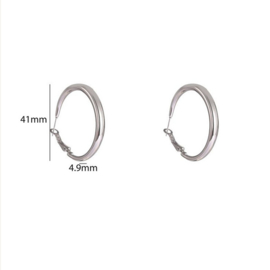 Go Dutch Label oorbellen fine hollow hoop - rh