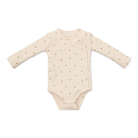 Little Dutch new born little farm romper overslag green leaves