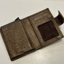 Bear Design portemonnee anti skim | croco olive