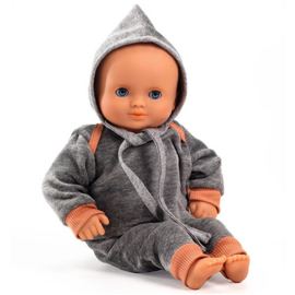 Djeco poppenkledingset pomea | pearl gray 32 cm