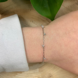 Go Dutch Label armband | diamantjes zilver.